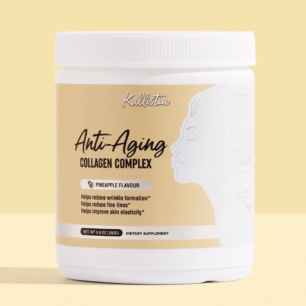 Kallistia Anti-Aging Collagen Complex pineapple flavour bottle, 280g collagen powder supplement