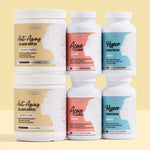 Kallistia Perfect Skin Kit three-month supply: 2 bottles of each Anti-Aging Collagen Complex, Acne Cleanse, and Hyperpigmentation Cleanse